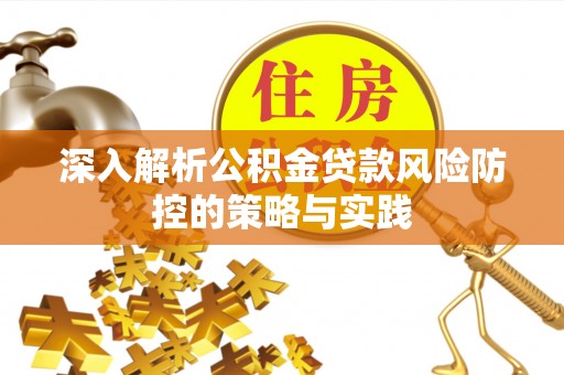 抚松深入解析公积金贷款风险防控的策略与实践