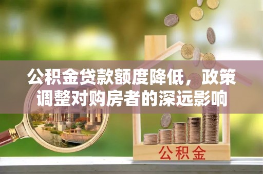 抚松公积金贷款额度降低，政策调整对购房者的深远影响