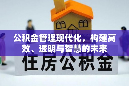抚松公积金管理现代化，构建高效、透明与智慧的未来