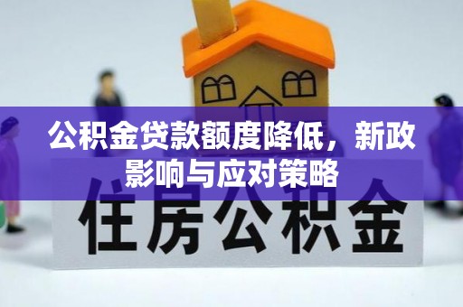 抚松公积金贷款额度降低，新政影响与应对策略
