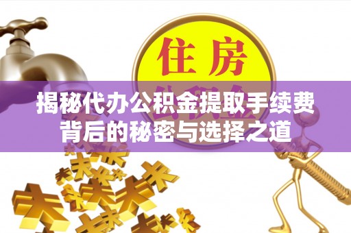 抚松揭秘代办公积金提取手续费背后的秘密与选择之道