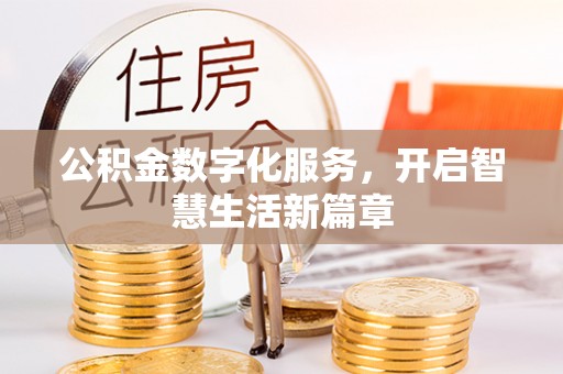 抚松公积金数字化服务，开启智慧生活新篇章