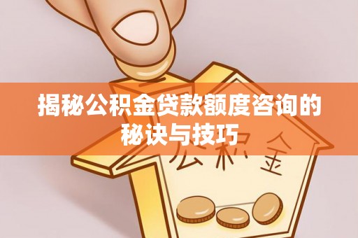 抚松揭秘公积金贷款额度咨询的秘诀与技巧