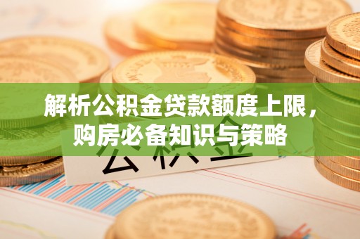 抚松解析公积金贷款额度上限，购房必备知识与策略