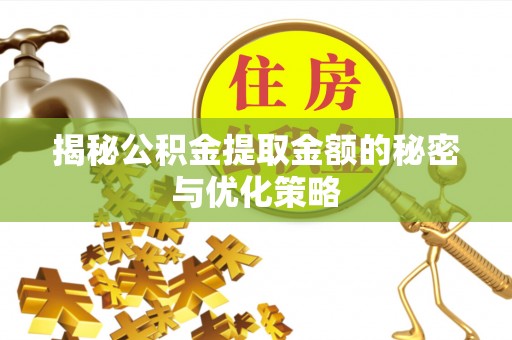 抚松揭秘公积金提取金额的秘密与优化策略