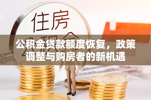 抚松公积金贷款额度恢复，政策调整与购房者的新机遇