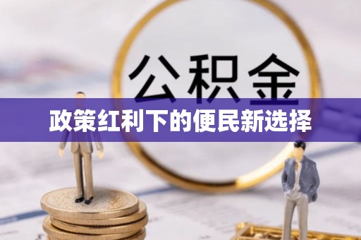 抚松政策红利下的便民新选择